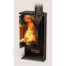 Стальной камин со стеклом Теплодар Кадриль фото в Лиде