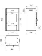 Недорогой печь-камин Теплодар Танго фото габариты в Лиде