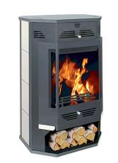 Стальной камин с дровницей Теплодар Румба фото в Лиде