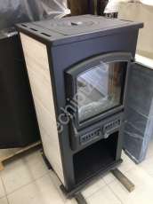 Печь-камин со стеклом ЭТНА (БКД) с плитой и ТО фото в Лиде