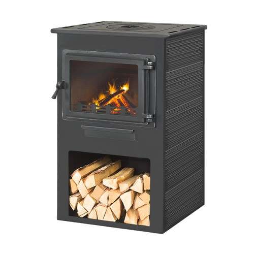 Печь-камин ЭТНА (Панорама) с плитой фото в Лиде