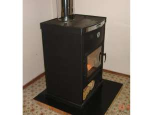 Стальная печь-камин с дровницей Теплодар ОВ-140 (прямой) фото в Лиде