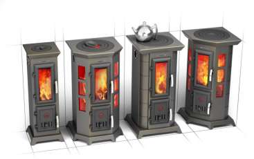 Угловая недорогая печь Термофор Статика Квинта, чёрная бронза фото в Лиде