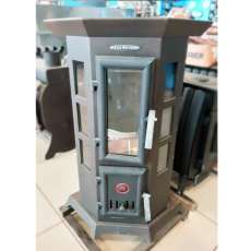 Угловая недорогая печь Термофор Статика Квинта, чёрная бронза фото в Лиде