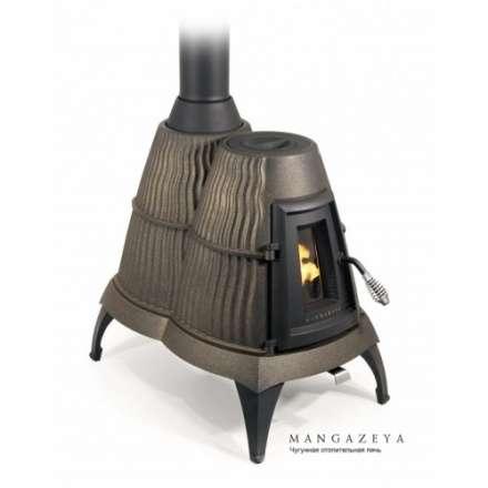 Отопительная печь Термофор Мангазея, чёрная бронза Амазонка бай фото в Лиде
