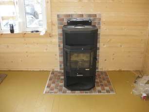 Купить большой камин с шамотом Мета-Бел Ангара-Аква в Лиде фото в Лиде