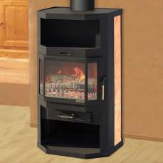 Купить стильный камин с шамотом Мета-Бел Ангара-Аква в Лиде фото в Лиде