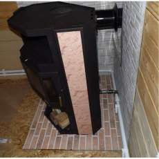 Купить стальной камин с теплообменником Мета-Бел АОТВ 9.0-03 Печора-Аква в Лиде фото в Лиде