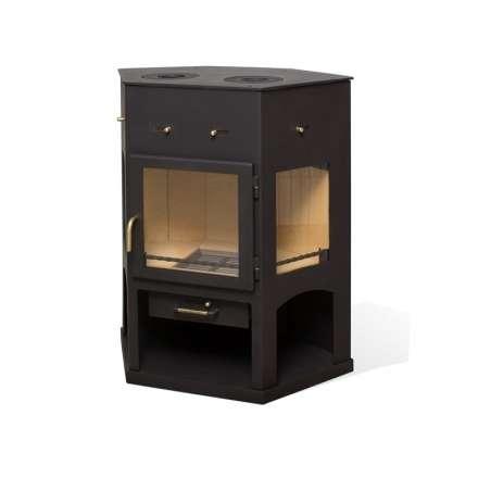 Печь-камин Мета-Бел АОТ 11.0 (в модификации Енисей с плитой") фото в Лиде