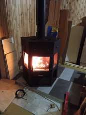 Печь-камин Енисей с плитой Мета бел в Лиде