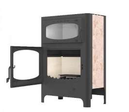 Печь-камин стальной Бавария Эко с духовкой и плитой фото в Лиде