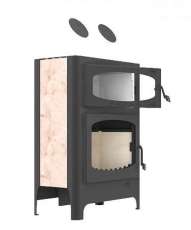 Печь-камин с шамотом Бавария Эко с духовкой и плитой в Лиде