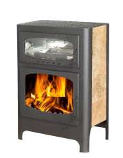 Печь-камин стальной Бавария Эко с духовкой и плитой фото в Лиде