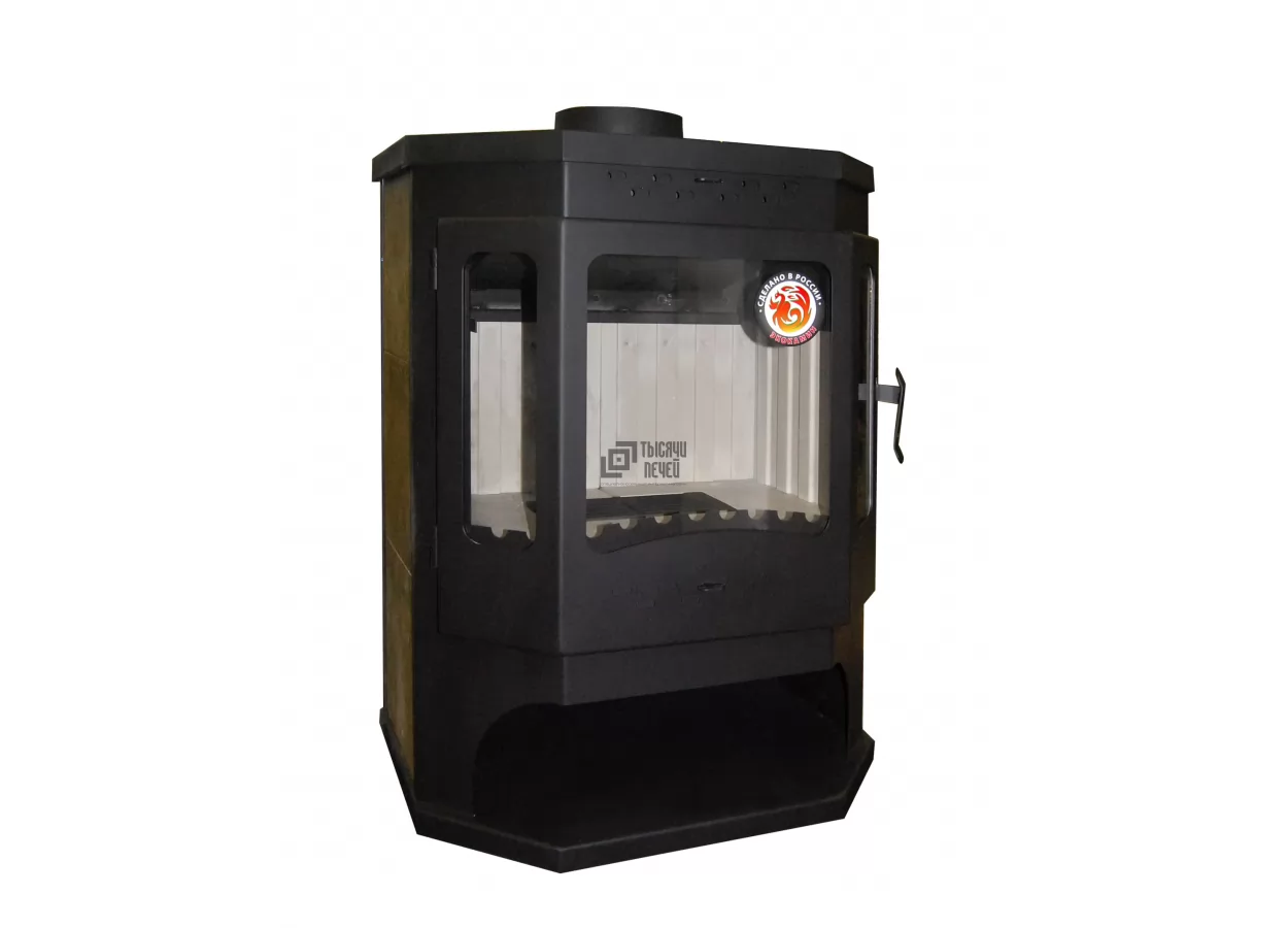 Печь-камин БАВАРИЯ ПРИЗМАТИК с плитой (Экокамин) фото в Лиде