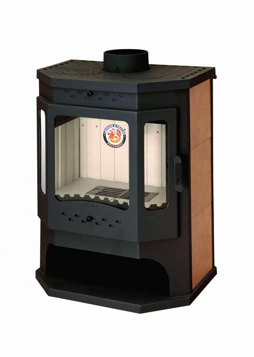 Печь-камин Бавария призматик с плитой Амазонка бай фото в Лиде