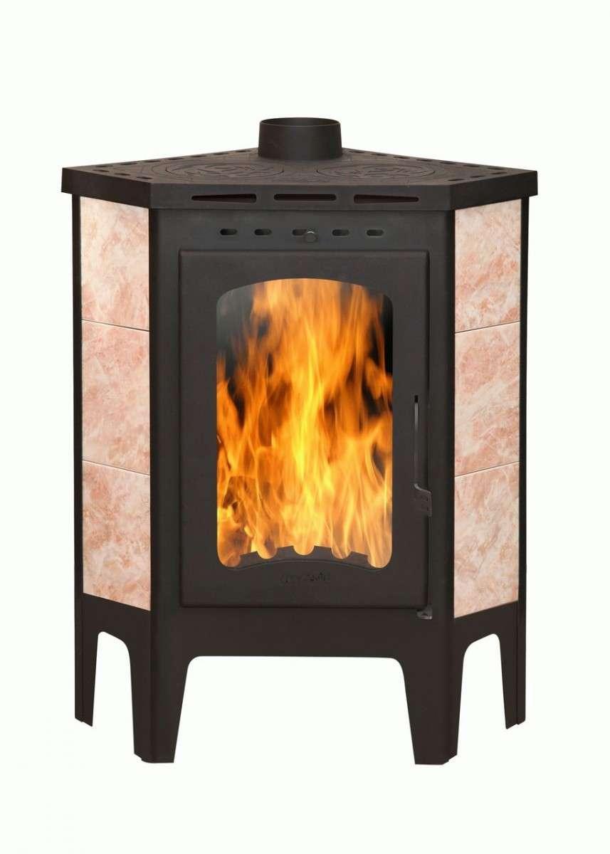 Печь-камин Бавария угловая с плитой Амазонка бай фото в Лиде