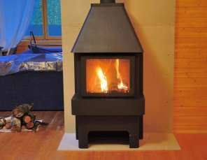 Недорогой камин Бавария три стекла графит фото в интерьере в Лиде