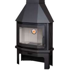 Камин Мюнхен пристенно-угловой чёрный в Лиде