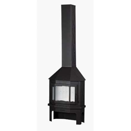 Камин Мюнхен пристенно-угловой чёрный Амазонка бай фото в Лиде