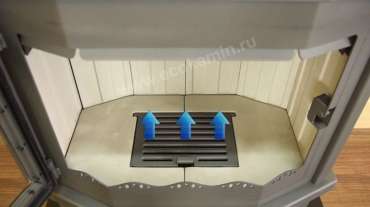 Стальной камин Мюнхен пристенно-угловой графит фото в Лиде