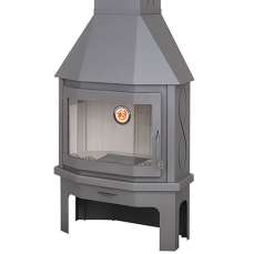 Камин Мюнхен пристенно-угловой графит в Лиде