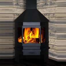 Недорогой камин Мюнхен угловой графит фото в Лиде