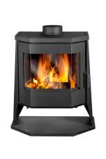 Стальной камин с шамотом Бавария панорама призма с плитой фото в Лиде