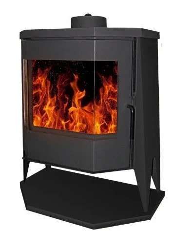 Печь-камин Бавария панорама призма с плитой Амазонка бай фото в Лиде