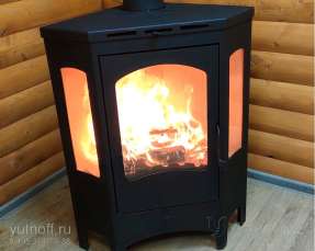 Недорогой камин со стеклами Бавария панорама угловая фото в Лиде