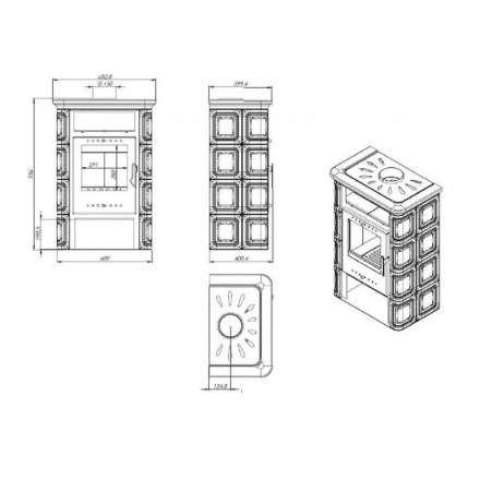 Купить Печь-камин Печь-камин NORDflam Vera чугун в Лиде Амазонка бай фото в Лиде