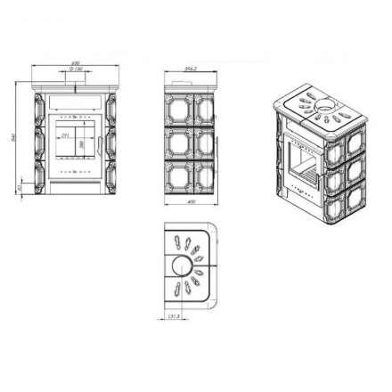 Купить Печь-камин NORDflam Arta в Лиде Амазонка бай фото в Лиде