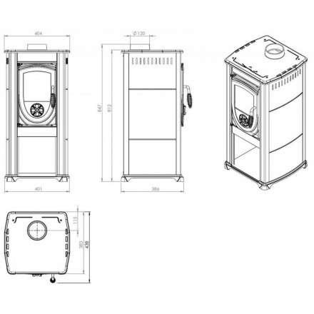 Купить Печь-камин NORDflam Fokus в Лиде Амазонка бай фото в Лиде
