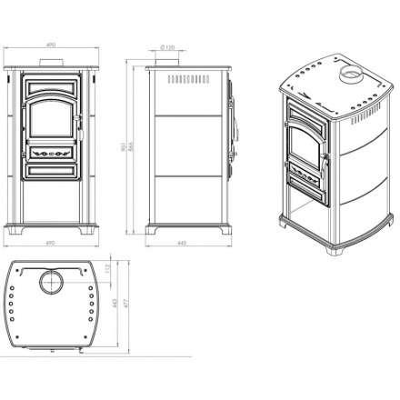 Купить Печь-камин NORDflam Merido в Лиде Амазонка бай фото в Лиде