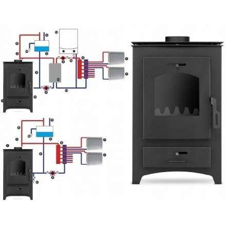 Печь-камин Blist B MAX E с водяным контуром Амазонка бай фото в Лиде