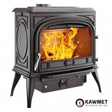 Купить Печь-камин KAWMET Premium SPHINX S6 (13,9 kW) в интерьере чугунный в Лиде фото в Лиде