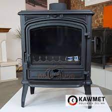 Купить Печь-камин KAWMET Premium SELENA S14 (6,5 кВт) в интерьере чугунный в Лиде фото в Лиде