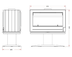 Купить Печь-камин Invicta Nelson чугунная в Лиде в Лиде