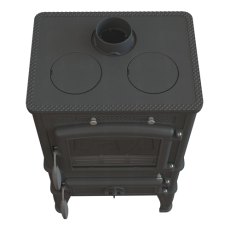 Печь-камин FireWay Dacha с варочной поверхностью чёрный Амазонка бай фото в Лиде