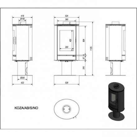 Купить Печь-камин Kratki KOZA/AB/S/N/DR в интерьере в Лиде Амазонка бай фото в Лиде