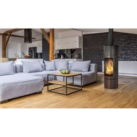 Купить Печь-камин Kratki Antares стальной в интерьере в Лиде Амазонка бай фото в Лиде