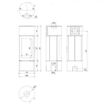 Купить Печь-камин Kratki Antares стальной в интерьере в Лиде Амазонка бай фото в Лиде