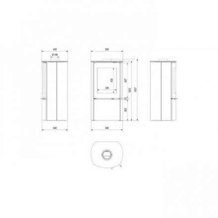 Купить Печь-камин Kratki Falcon 9 в Лиде