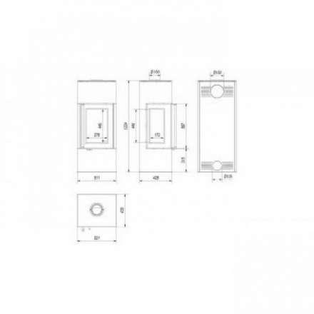 Купить Печь-камин Kratki THOR 8 View в Лиде Амазонка бай фото в Лиде