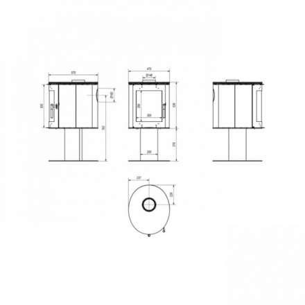 Купить Печь-камин Kratki Koza/Orbit в Лиде Амазонка бай фото в Лиде
