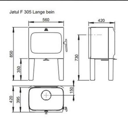 Чугунная печь камин Jotul F 305 LL WHE в Лиде