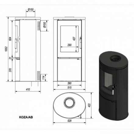 Купить Печь-камин Kratki Koza/AB в Лиде Амазонка бай фото в Лиде