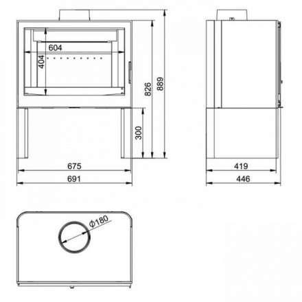 Купить Печь-камин KFD STO iM 14 в интерьере чугунная в Лиде в Лиде