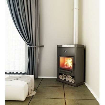 Недорогой камин Теплодар ОВ-140 (угловой) фото в интерьере в Лиде