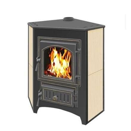 Печь-камин Везувий ПК-01 (270) угловой бежевый 9 кВт Амазонка бай фото в Лиде