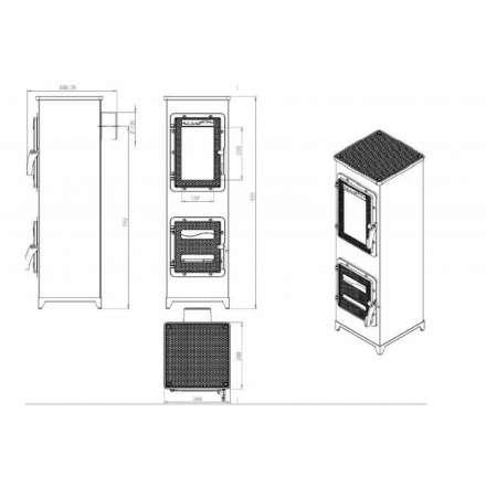 Купить отопительную печь Nordflam Padva Амазонка бай фото в Лиде